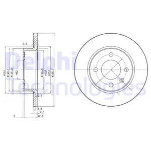 DELPHI Тормозной диск BG2576