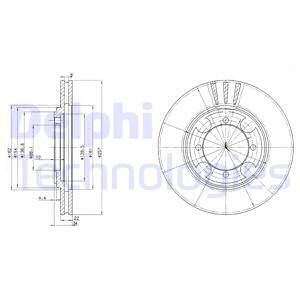 DELPHI stabdžių diskas BG2628