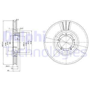 DELPHI Тормозной диск BG2663