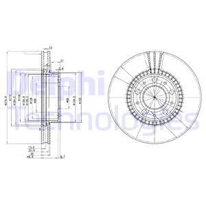 DELPHI Тормозной диск BG2719