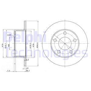 DELPHI Тормозной диск BG2746C