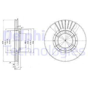 DELPHI Тормозной диск BG2751