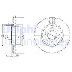 DELPHI Тормозной диск BG2757