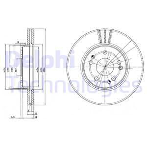 DELPHI Тормозной диск BG2772