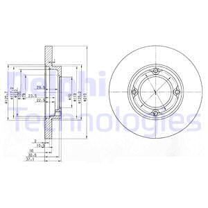 DELPHI Тормозной диск BG2797