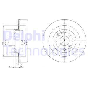 DELPHI Тормозной диск BG2805C