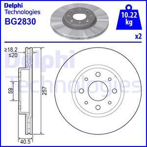 DELPHI stabdžių diskas BG2830