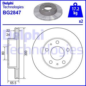 DELPHI stabdžių diskas BG2847