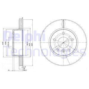 DELPHI Тормозной диск BG2860