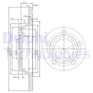 DELPHI Тормозной диск BG2987