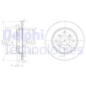 DELPHI Тормозной диск BG3062