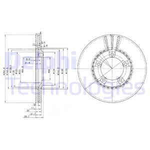 DELPHI Тормозной диск BG3071