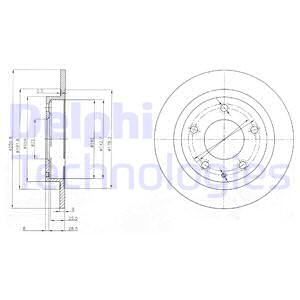 DELPHI Тормозной диск BG3084