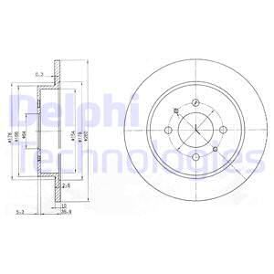 DELPHI Тормозной диск BG3102