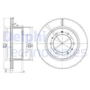 DELPHI Тормозной диск BG3117