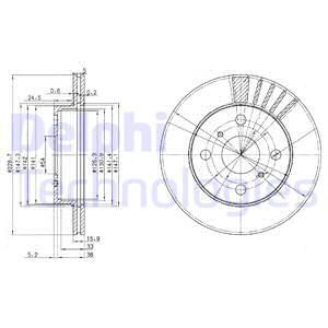 DELPHI Тормозной диск BG3173