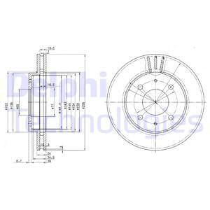 DELPHI Тормозной диск BG3202