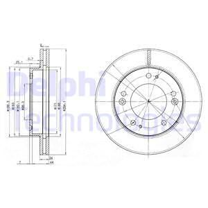 DELPHI Тормозной диск BG3226