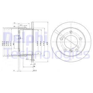 DELPHI Тормозной диск BG3235