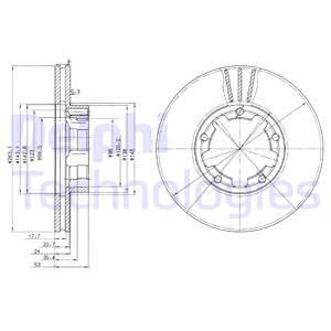 DELPHI Тормозной диск BG3245