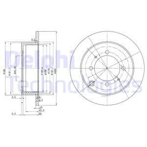 DELPHI Тормозной диск BG3400