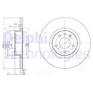 DELPHI Тормозной диск BG3420