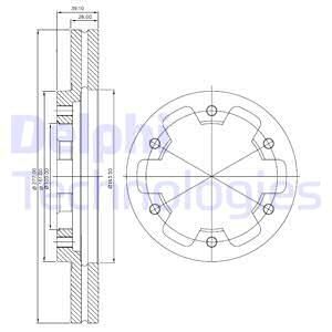 DELPHI Тормозной диск BG3422