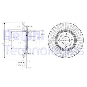 DELPHI Тормозной диск BG3430C