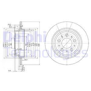 DELPHI Тормозной диск BG3515