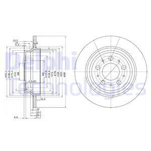 DELPHI Тормозной диск BG3515C