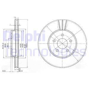 DELPHI Тормозной диск BG3537