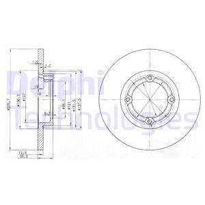 DELPHI Тормозной диск BG3551