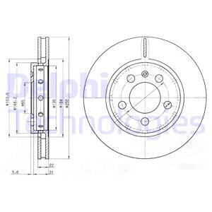 DELPHI Тормозной диск BG3611