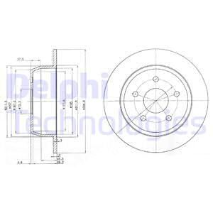 DELPHI Тормозной диск BG3660