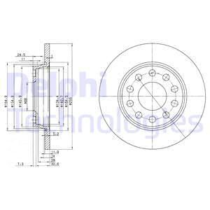 DELPHI Тормозной диск BG3674