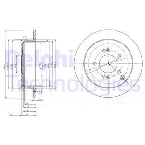 DELPHI Тормозной диск BG3680