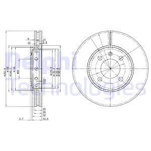 DELPHI Тормозной диск BG3694