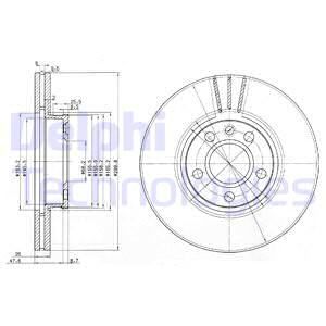 DELPHI Тормозной диск BG3696