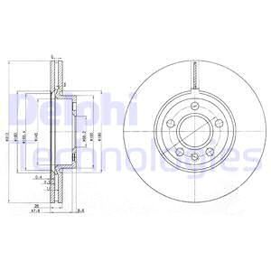 DELPHI Тормозной диск BG3719