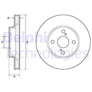 DELPHI Тормозной диск BG3734