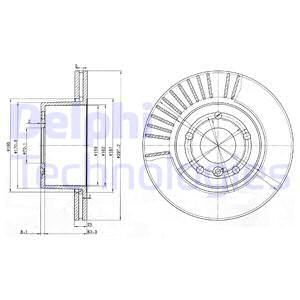 DELPHI Тормозной диск BG3737