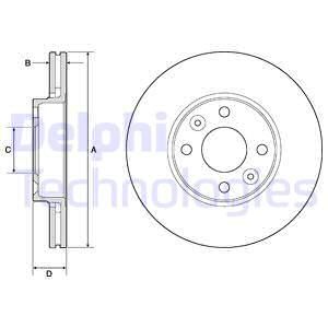 DELPHI Тормозной диск BG3762C