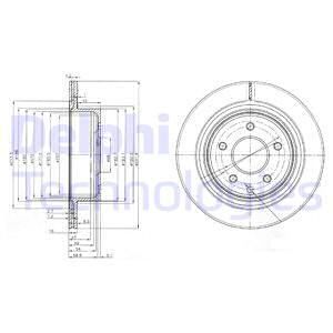 DELPHI Тормозной диск BG3765