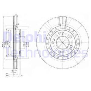 DELPHI Тормозной диск BG3796