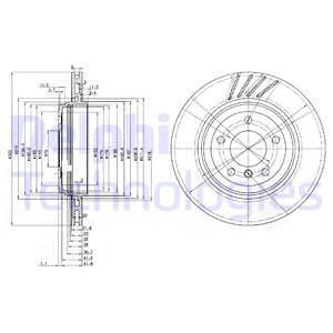 DELPHI Тормозной диск BG3831