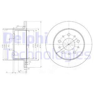 DELPHI Тормозной диск BG3853