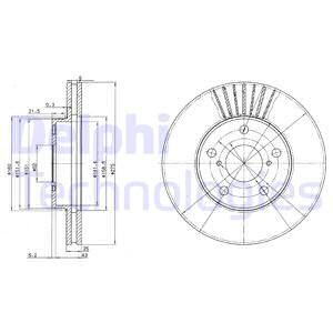 DELPHI Тормозной диск BG3856