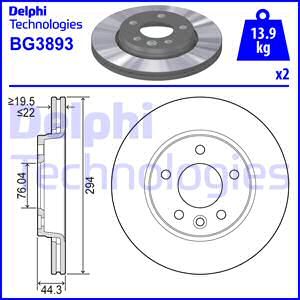 DELPHI stabdžių diskas BG3893