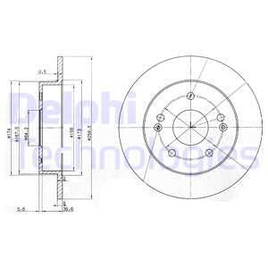 DELPHI Тормозной диск BG3906