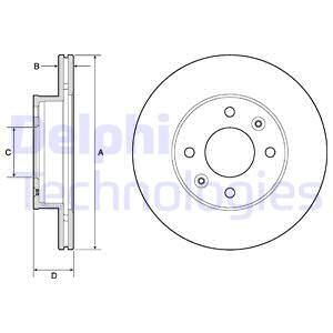 DELPHI Тормозной диск BG3935